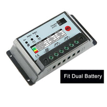 Load image into Gallery viewer, New Design Dual Battery PWM Solar Charge Controller 12V 24V 10A 20A 30A for Lead Acid
